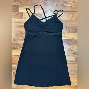 prAna Kaley Dress Black XL Veeda Activewear Travel Yoga Built In Shelf Bra